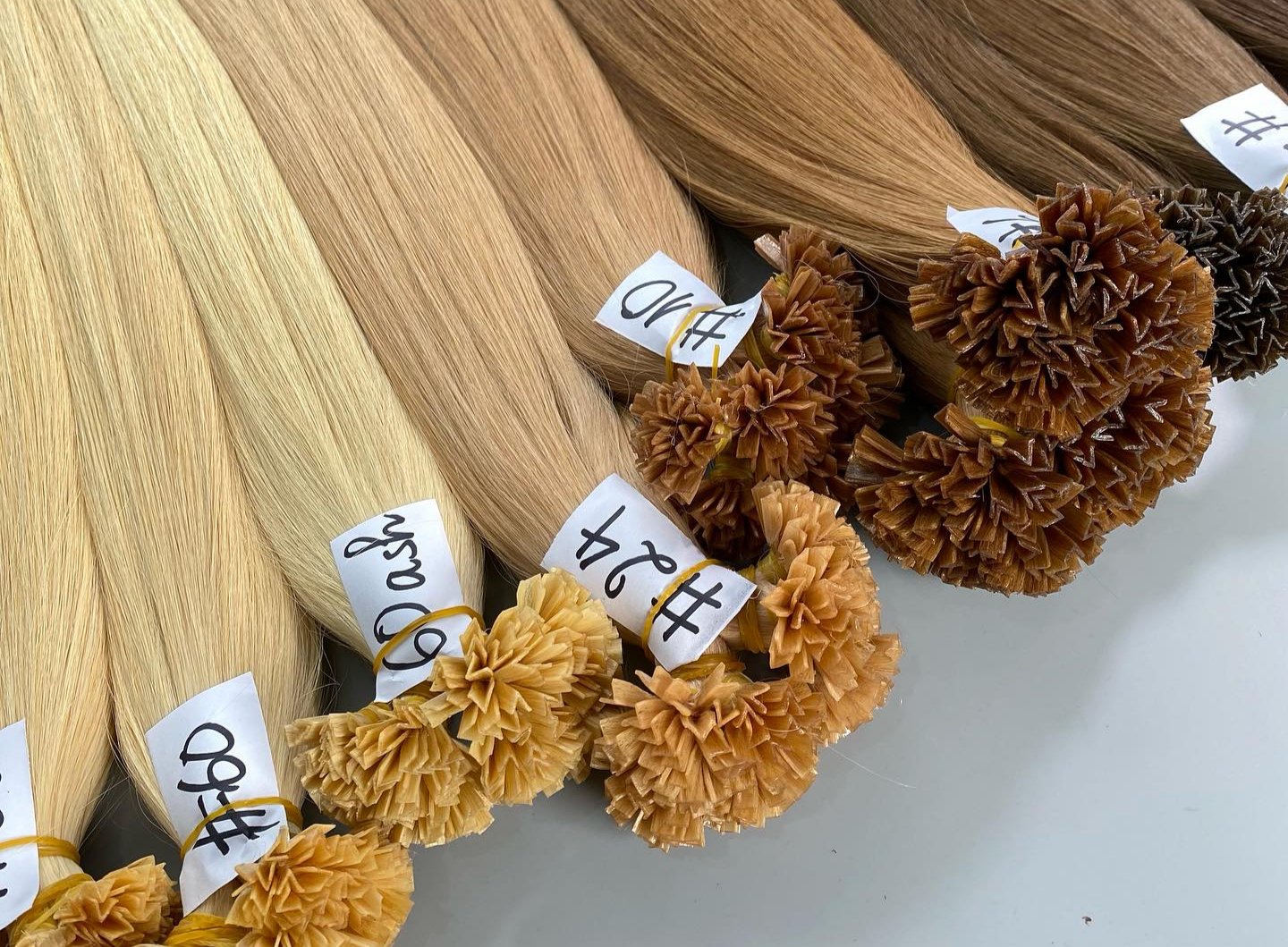 V Tip Hair Extensions Straight Raw Human Hair High Quality