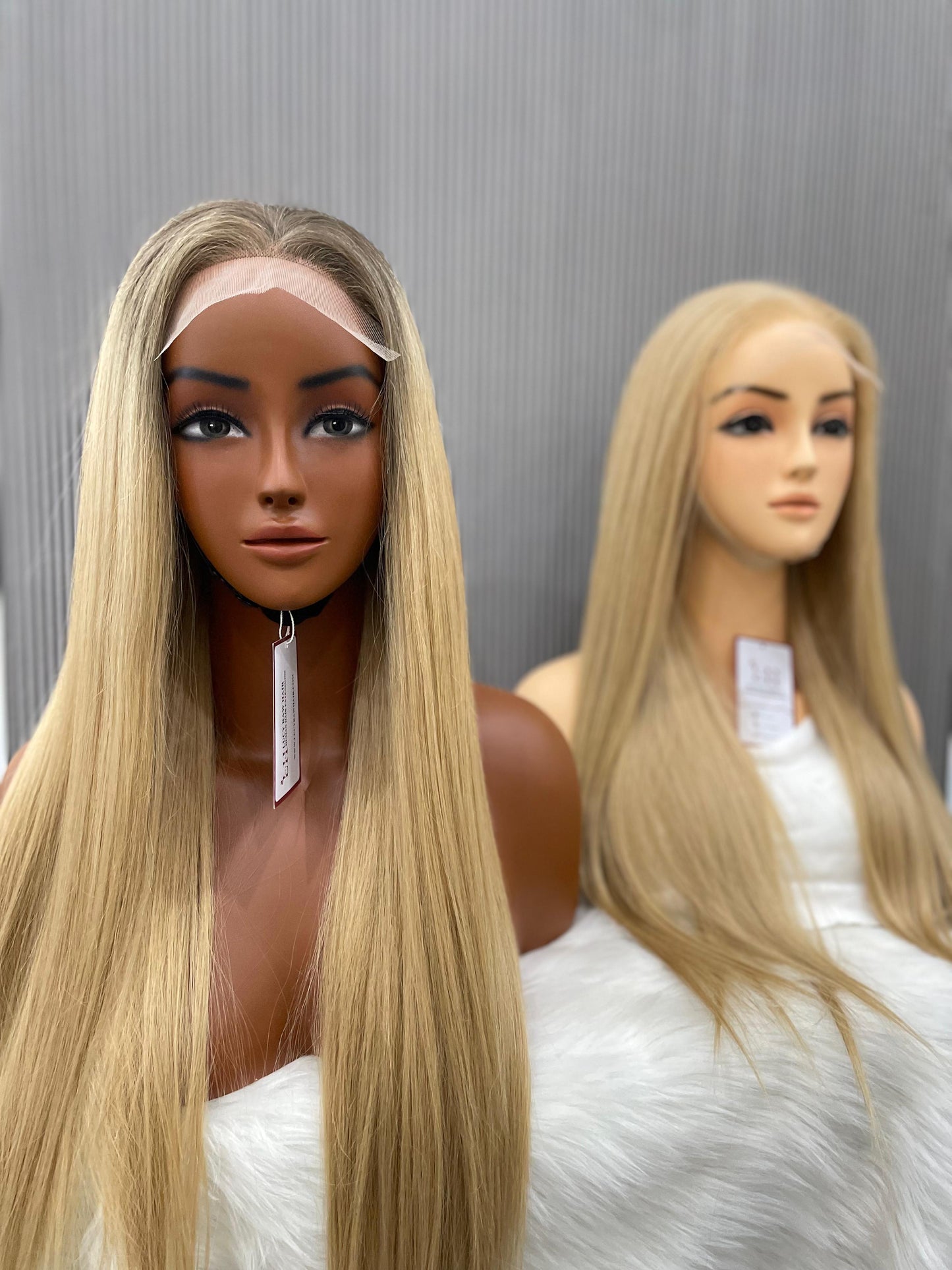 Natural Straight 4x4 Closure Wig Ombre Colored 18 Inches Hot Selling 100% Raw Hair