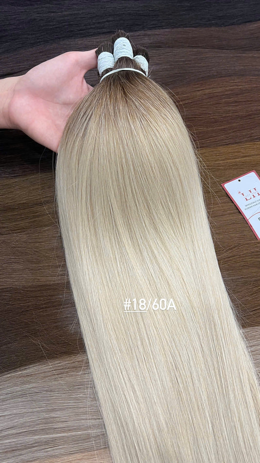 Bulk Human Hair Natural Straight Hair Double Drawn Ombre #2 mix #18a/60 Color Vietnamese Raw Hair High Quality