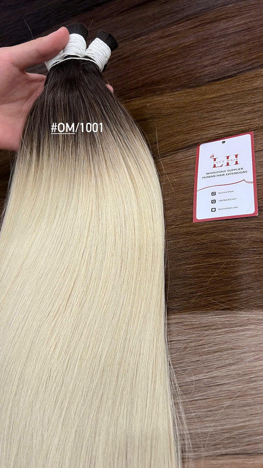 Bulk In Hair Ombre #2 mix #1001 Color Vietnamese One Single Donor Bulk With Wholesale Price From Factory