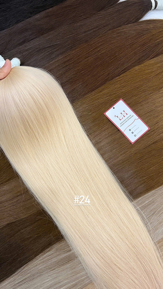 Buy Hair Wholesale In Bulk Good Price Natural Straight Hair Bulk #24 Color 100% Vietnamese Raw Hair Bulk