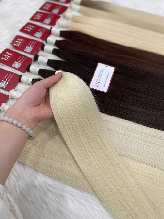 Buy Human Hair In Bulk Double Drawn Hair Bulk #10.1 Color 60 Cm Vietnamese Raw Hair High Quality