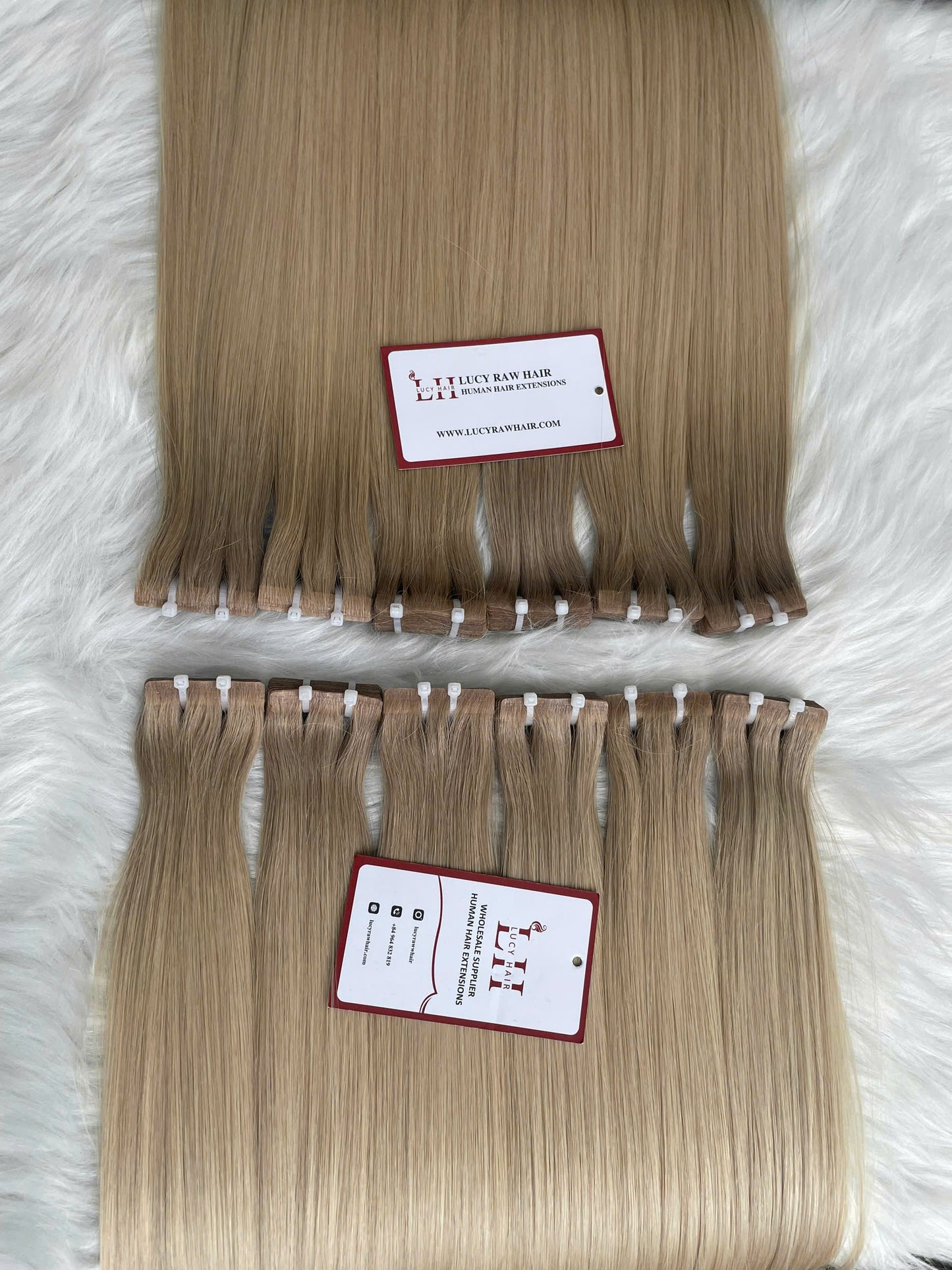 Invisible Tape-In Hair Extensions #BB Color 20 Inches 50 Cm Super Premium Vietnamese Virgin Human Hair Luxury Quality