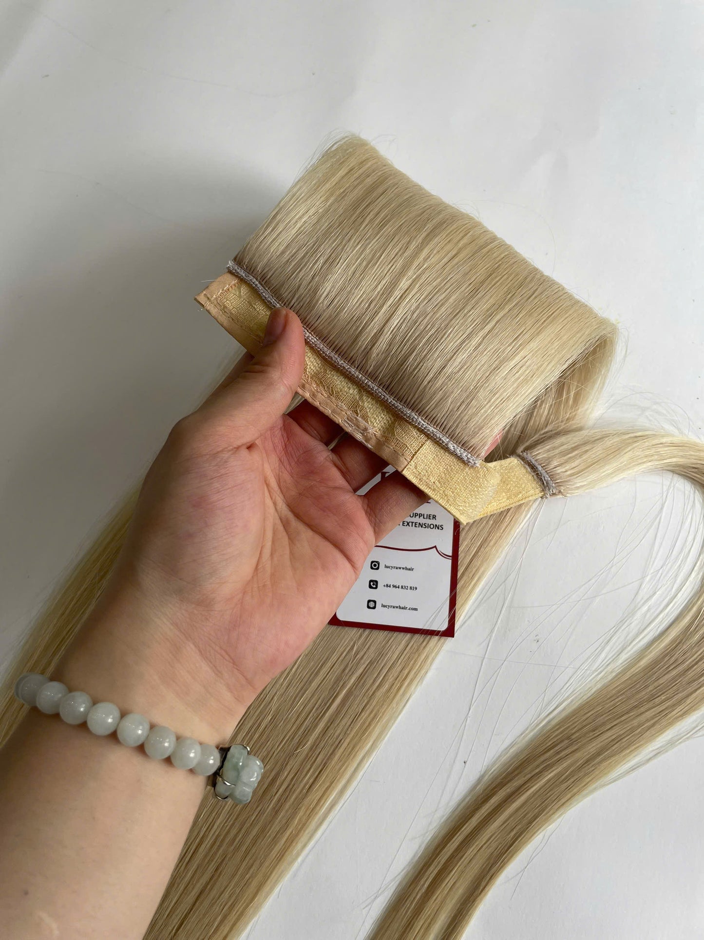 Ponytail Extensions #60 Color Natural Straight Virgin Hair Vietnam Very Good Quality