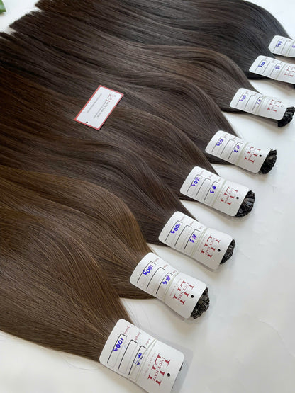 Flat-Tip Beaded Hair Extensions Hot Color #2 Color Super Premium Vietnamese Raw Hair