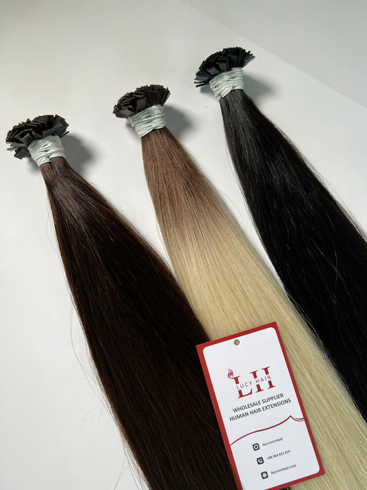 Keratin Flat Tips Straight Human Hair Extensions 100% Unprocessed Vietnamese Raw Hair