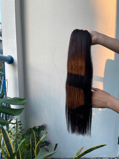 Natural Straight Weft 100% Human Hair Extensions