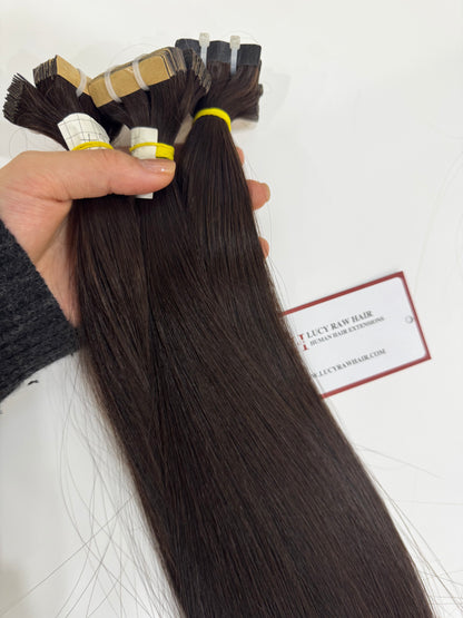 Tape In Extensions #1B Natural Straight Human Hair Premium Standard Vietnamese Raw Hair Luxury Quality