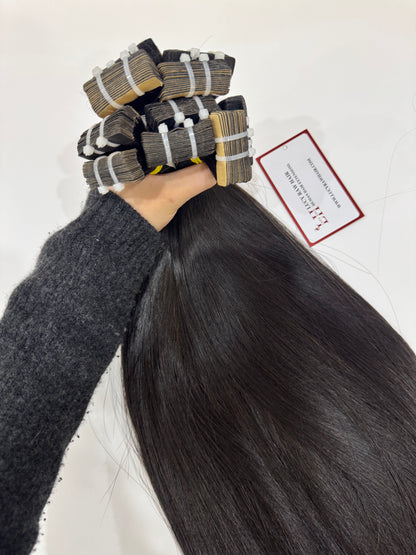 Tape In Extensions #1B Natural Straight Human Hair Premium Standard Vietnamese Raw Hair Luxury Quality