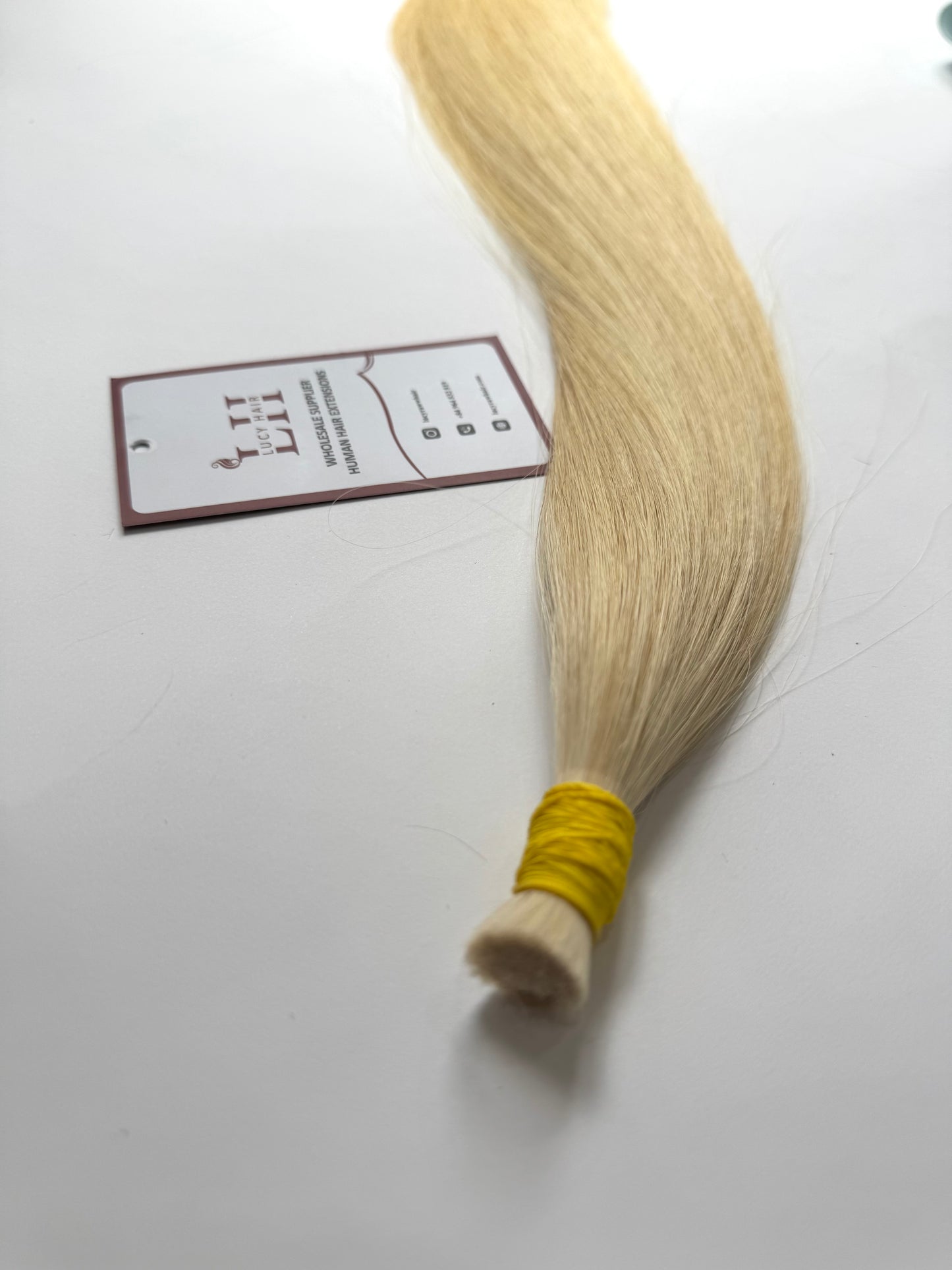 Wholesale Bulk Hair #613 Color Natural Straight Human Hair 100% Vietnamese Cuticle Aligned Hair Bulk