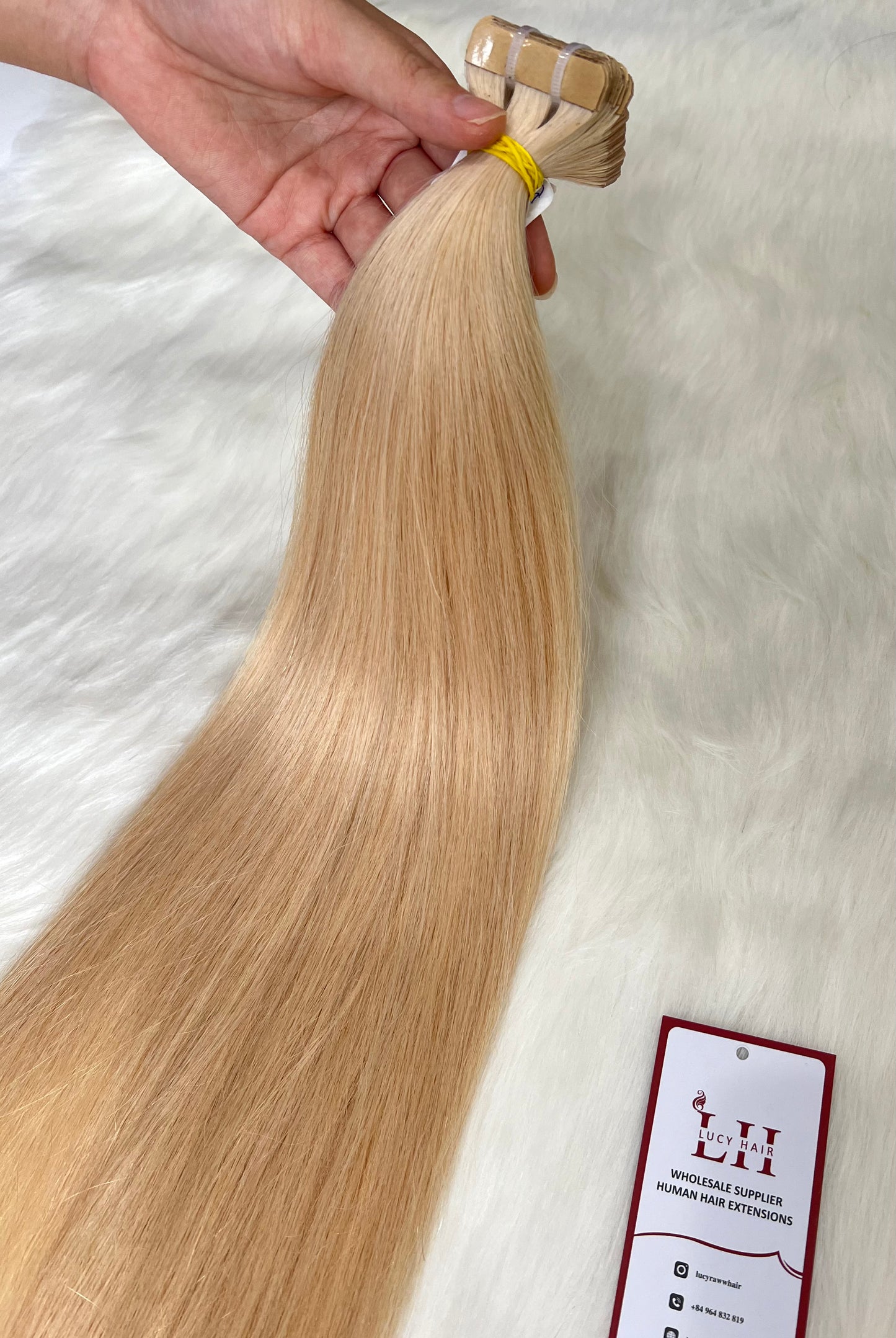 Vietnamese Human Hair Tape In Extensions #24 Color Natural Straight Hair Top Grade