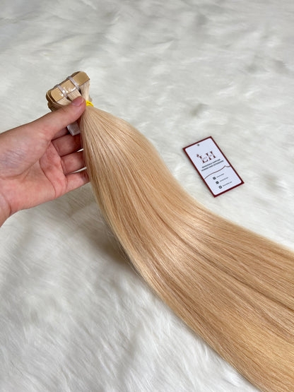 Vietnamese Human Hair Tape In Extensions #24 Color Natural Straight Hair Top Grade