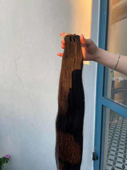 Natural Straight Weft 100% Human Hair Extensions