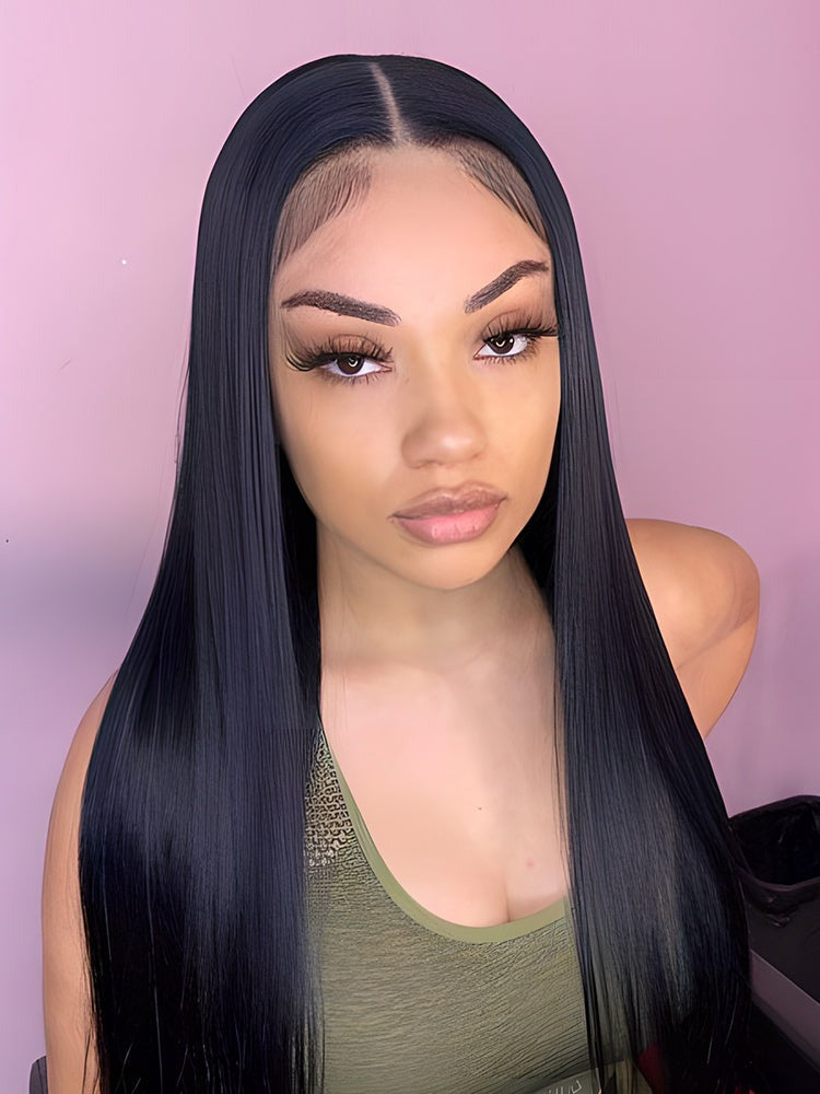 HD Swiss Lace Straight Human Hair Lace Front Wigs 4x4