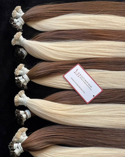 Flat-Tip Extensions Super Grade Raw Hair Vietnam Highest Quality
