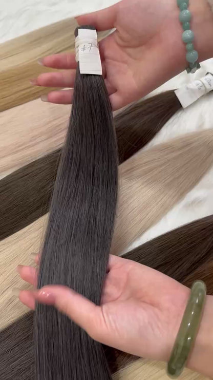 Vietnamese Hair For Sale In Bulk Super Quality Straight Human Hair Bulk Extensions #7 Color