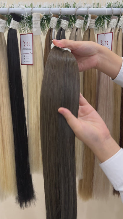 Wholesale Bulk Hair #3 Color Natural Straight Human Hair 100% Vietnamese Cuticle Aligned Hair Bulk