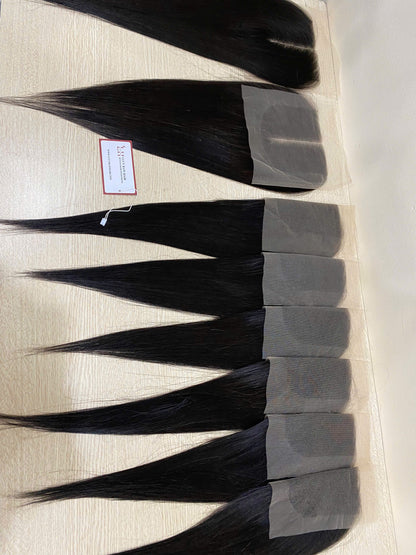 6X6 HD Lace Closure #1B Color Natural Straight Human Hair 100% Vietnamese Raw Hair