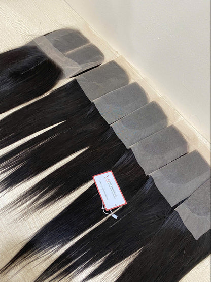 6X6 HD Lace Closure #1B Color Natural Straight Human Hair 100% Vietnamese Raw Hair
