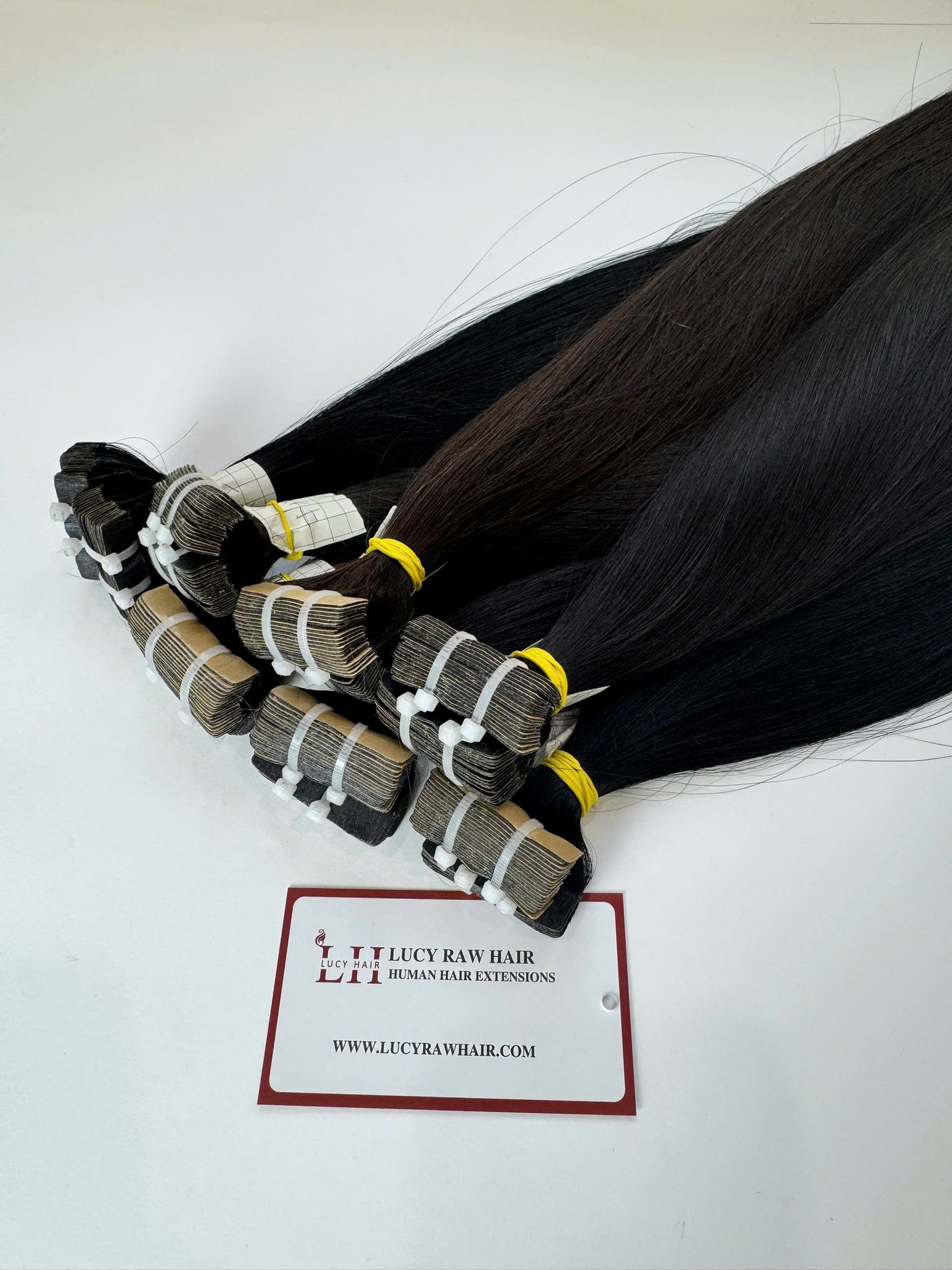 Regular Tape Extensions #1 Color Natural Straight Raw Vietnamese Double Drawn Human Hair High Quality