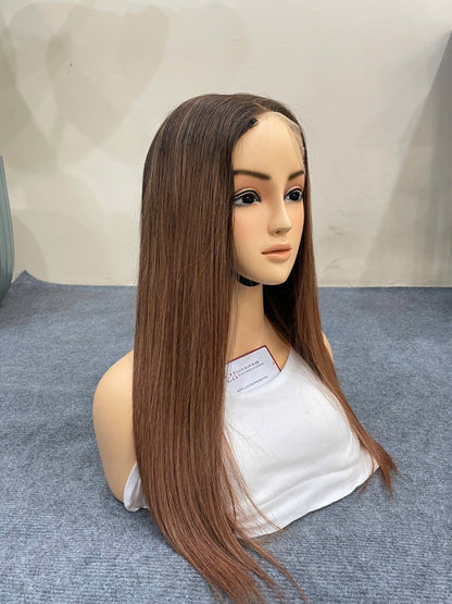 16 Inch Hair Luxury Quality Lace Closure Wigs Ombre Color Natural Straight Straight New Collection 2025