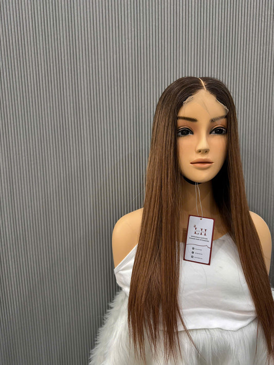 16 Inch Hair Luxury Quality Lace Closure Wigs Ombre Color Natural Straight Straight New Collection 2025