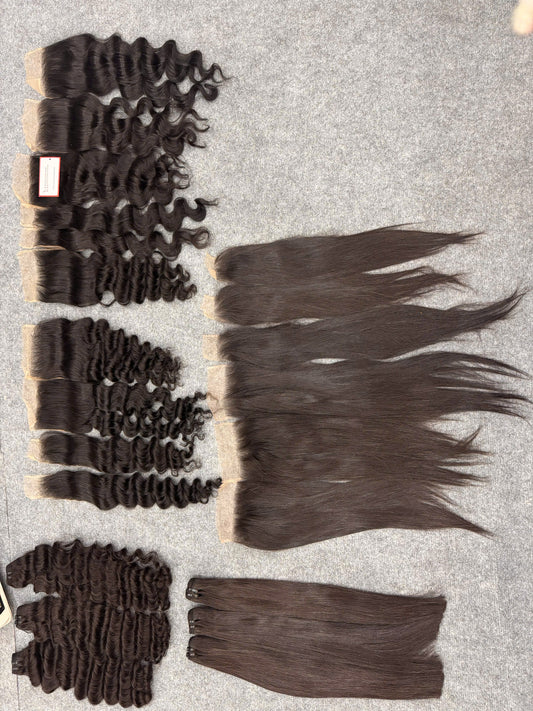 Buy 2*4 Lace Closure Free Part Natural Straight Hair Vietnamese Raw Hair Wholesale Price Cheap