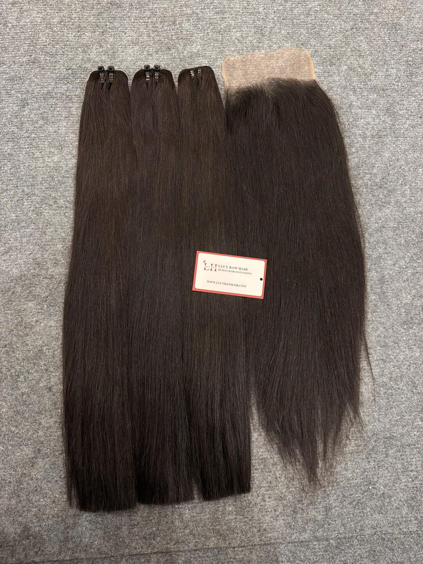 Natural Straight Natural Color Premium Quality With 4x4 HD Lace Closure