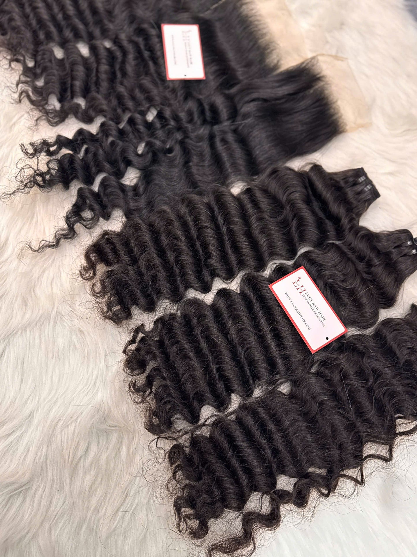 Vietnamese Raw Deep Wave Bundles With 4x4 HD Lace Closure Top Selling
