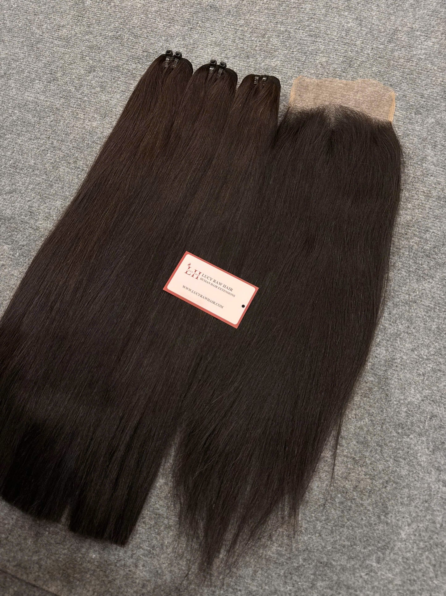 Natural Straight Natural Color Premium Quality With 4x4 HD Lace Closure