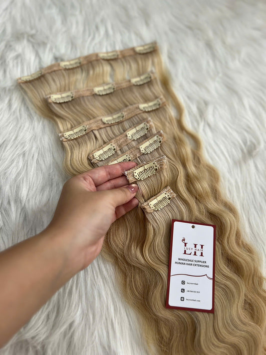 Real Human Hair Clips In Extensions Natural Straight Raw Hair High Quality