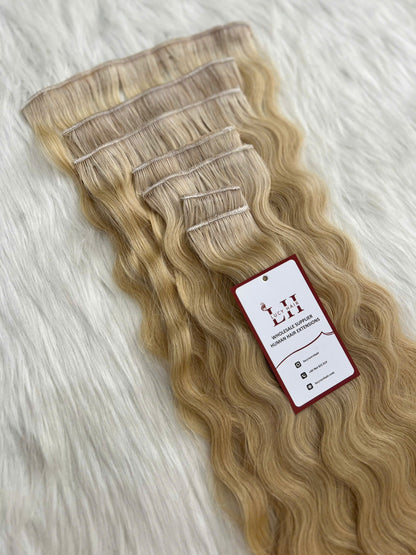 Real Human Hair Clips In Extensions Natural Straight Raw Hair High Quality