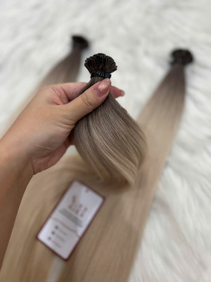 Flat Tip Virgin Hair Extensions Good Quality Super Standard #Ombre Color Natural Straight Human Hair