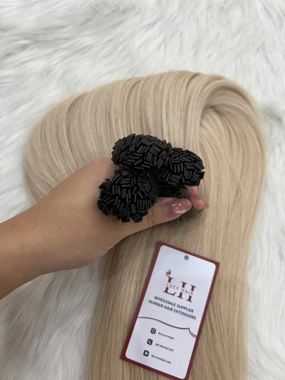 Flat Tip Virgin Hair Extensions Good Quality Super Standard #Ombre Color Natural Straight Human Hair