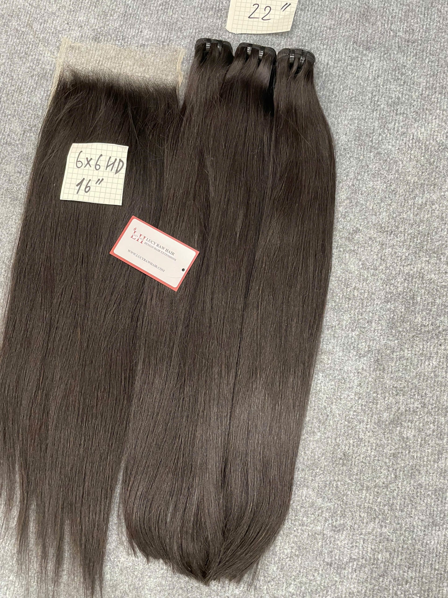 6X6 HD Lace Closure Natural Straight Hair 100% Vietnamese Human Hair