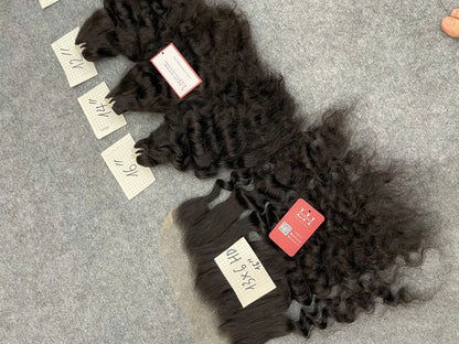 13x6 Lace Frontal Water Curly Human Hair 16 inches 40cm Raw Human Hair Luxury Quality