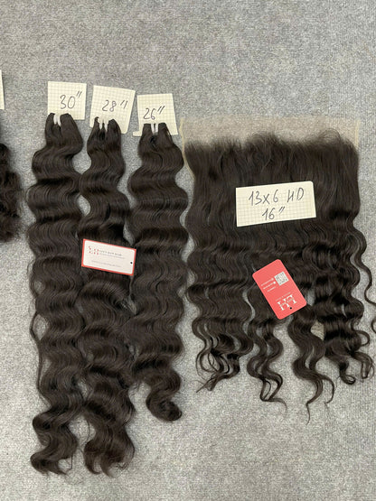13x6 HD Frontal Free Part Wavy Hair Vietnamese Human Hair Super Hot