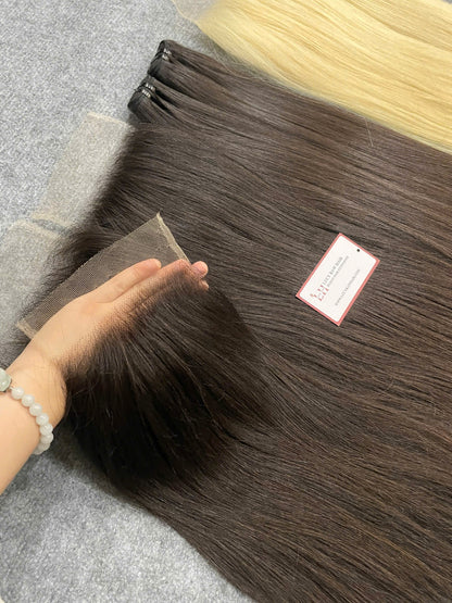 5×5 Straight Lace Closure Natural Straight Vietnamese Raw Hair Best Seller