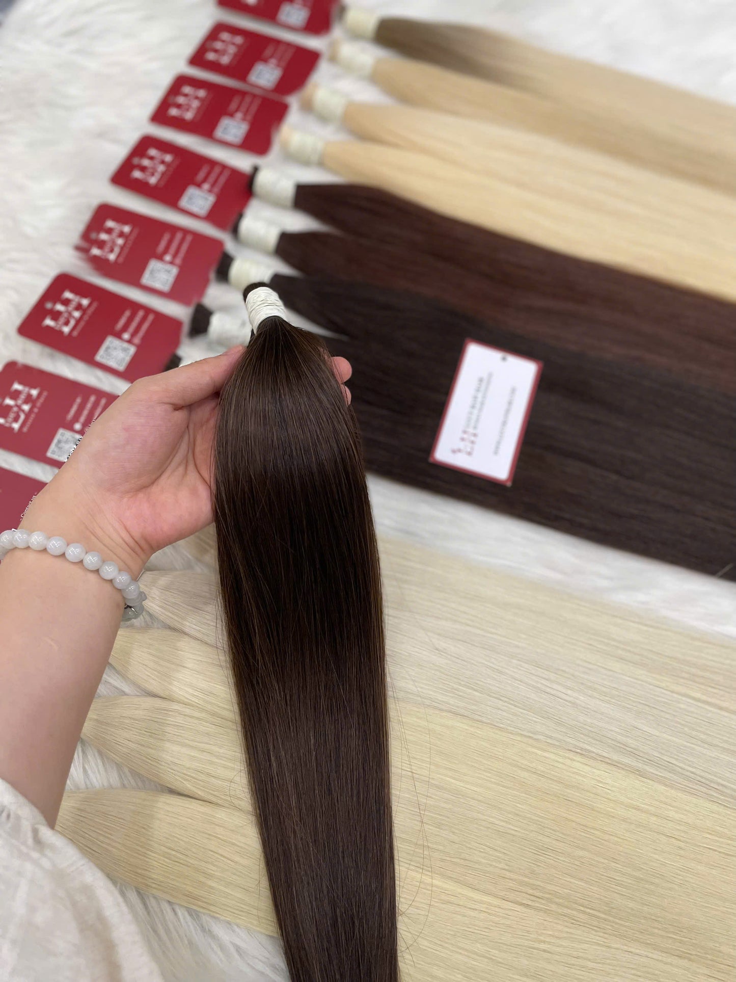 Buy Human Hair In Bulk Double Drawn Hair Bulk #4 Color 60 Cm Vietnamese Raw Hair High Quality