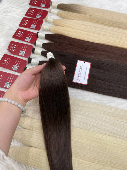 Buy Human Hair In Bulk Double Drawn Hair Bulk #4 Color 60 Cm Vietnamese Raw Hair High Quality