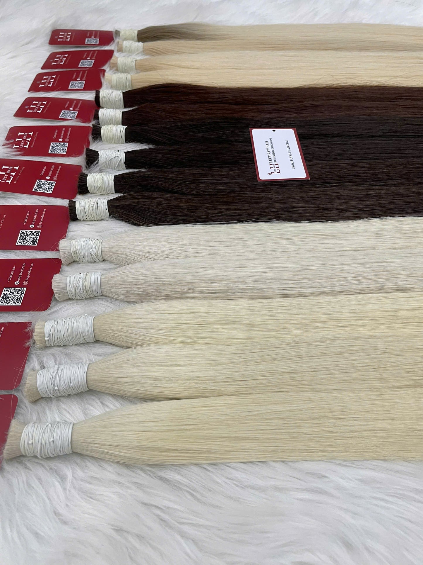 Wholesale Bulk Hair #Pla Color 60cm Natural Straight Human Hair 100% Vietnamese