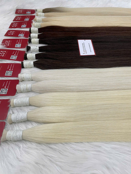 Wholesale Bulk Hair #Pla Color 60cm Natural Straight Human Hair 100% Vietnamese