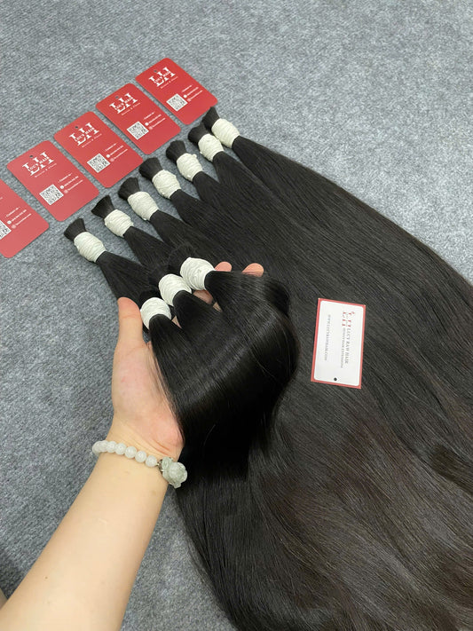 Premium Single Donor Hair Natural Color Double Standard Virgin Human Hair Vietnam