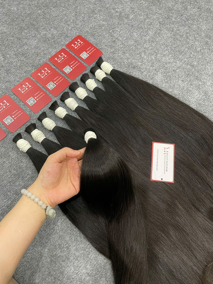Premium Single Donor Hair Natural Color Double Standard Virgin Human Hair Vietnam