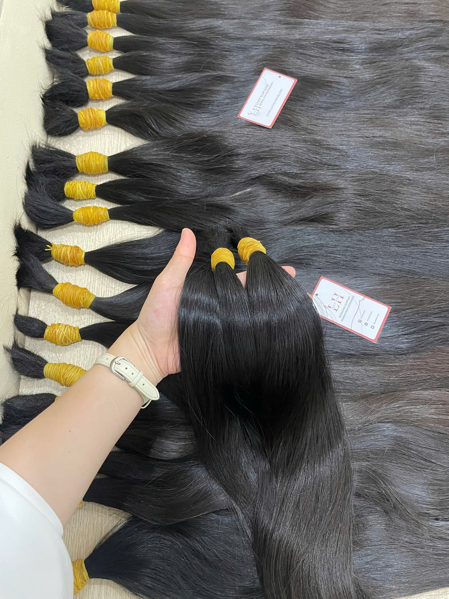Premium Single Donor Hair Natural Color Double Standard Virgin Human Hair Vietnam