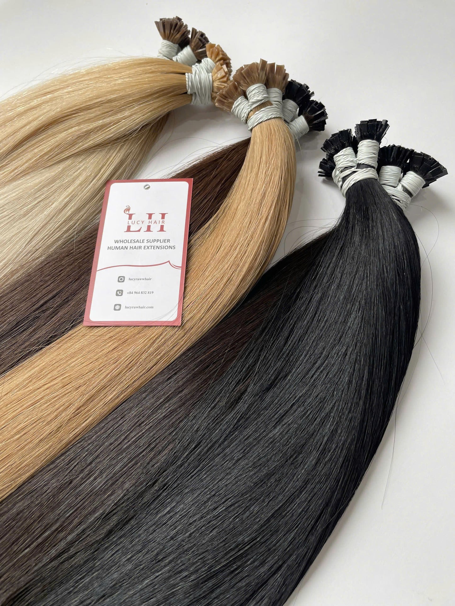 Flat Tip Hair Extensions With Keratin Natural Straight Human Hair Vietnamese Raw Hair Best Seller