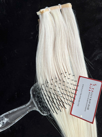 Best Quality Double Drawn Genius Weft #Pla color Hair Extensions Vietnamese Virgin Hair