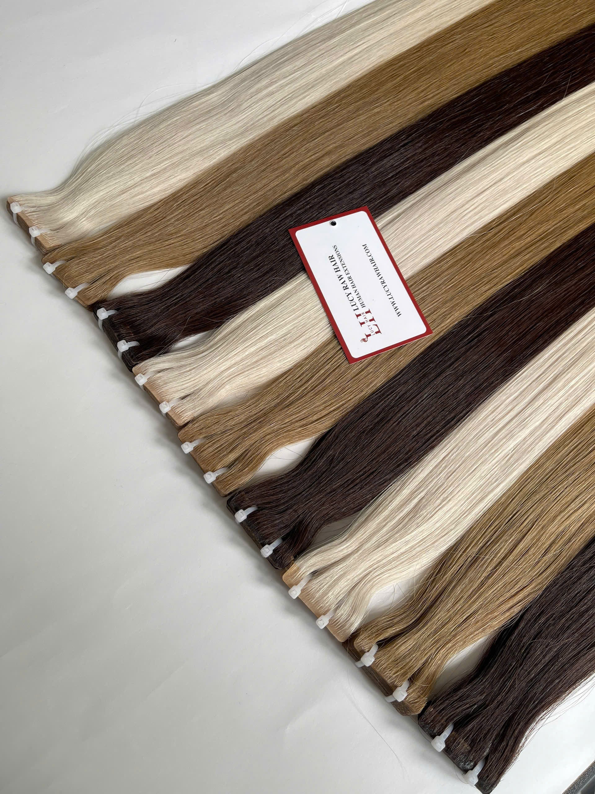 Premium Invisi Tape-In Extensions Natural Straight Vietnamese Raw Invisible Tape In Extensions Super Quality