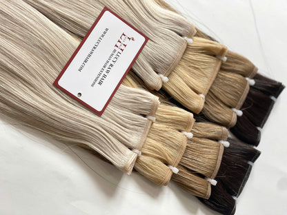 Genius Weft Extension Double Drawn Straight Human Hair Extension Raw Hair Best Quality