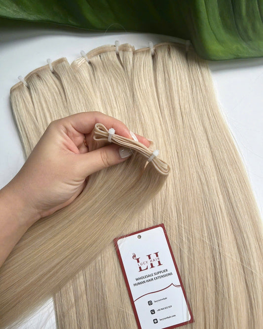 Genius Weft Extensions Straight Raw Hair Extensions #60 Color All Length Vietnamese One Donor Hair Best Selling